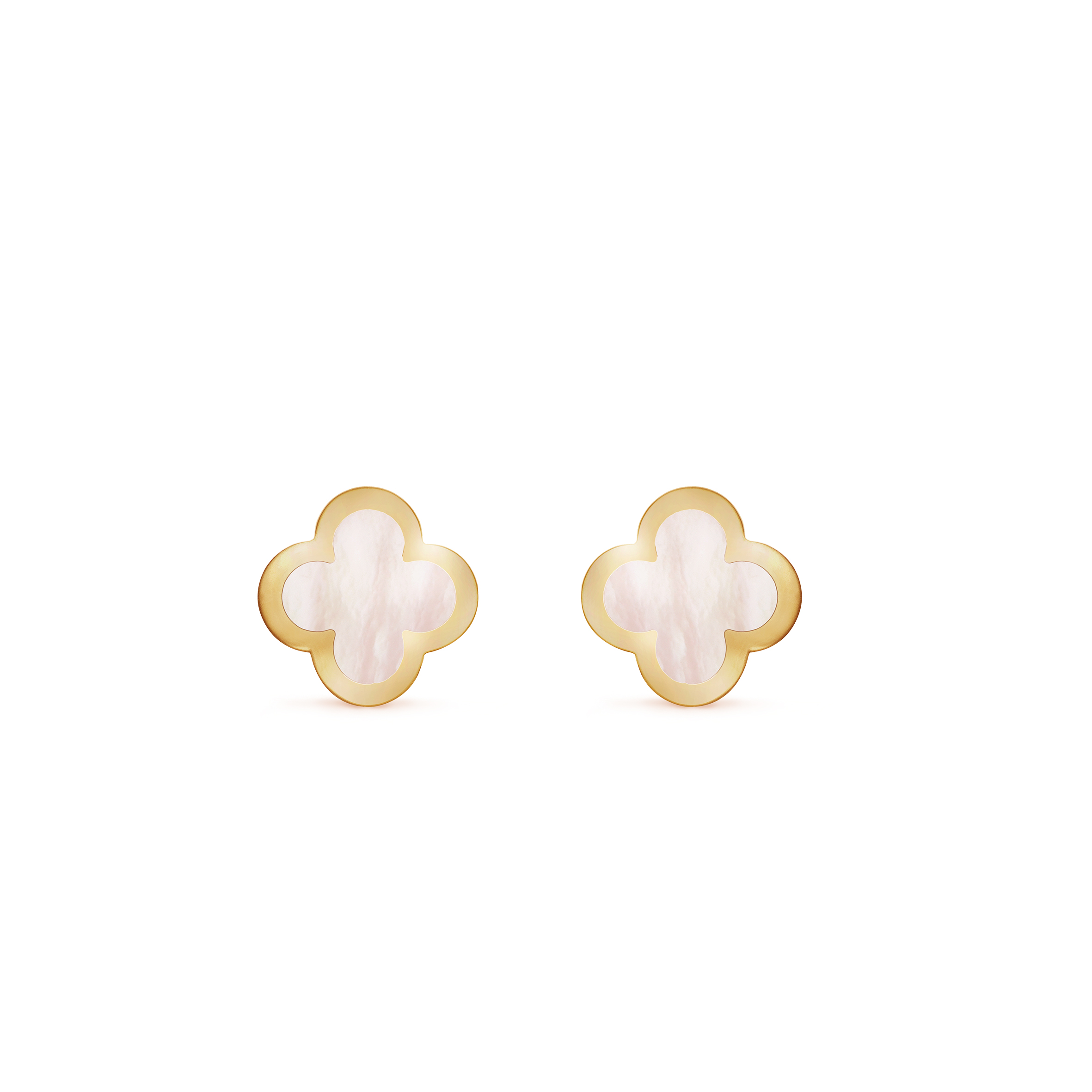 VAN CLEEF ARPELS PURE ALHAMBRA EARSTUDS - YELLOW GOLD, MOTHER-OF-PEARL VCARA38800 VAN CLEEF ARPELS PURE ALHAMBRA EARSTUDS - YELLOW GOLD, MOTHER-OF-PEARL VCARA38800